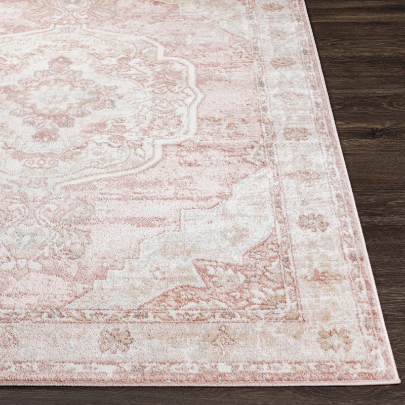 World Menagerie Brick Oriental Pink/Cream Area Rug & Reviews Wayfair